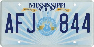 MS license plate AFJ844