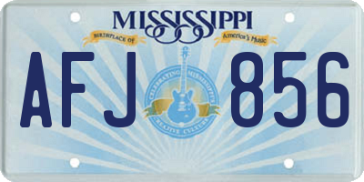 MS license plate AFJ856