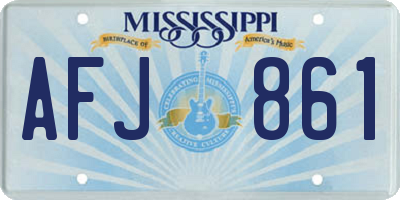 MS license plate AFJ861