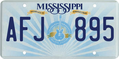 MS license plate AFJ895