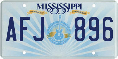 MS license plate AFJ896