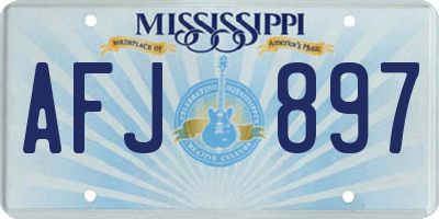 MS license plate AFJ897