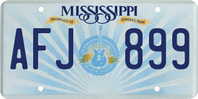 MS license plate AFJ899