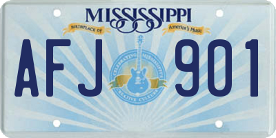 MS license plate AFJ901