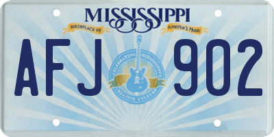 MS license plate AFJ902