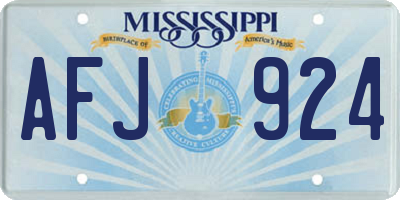 MS license plate AFJ924