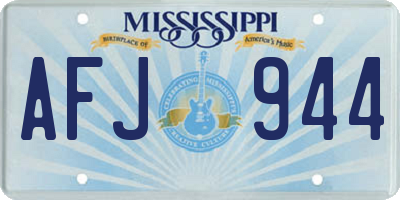 MS license plate AFJ944