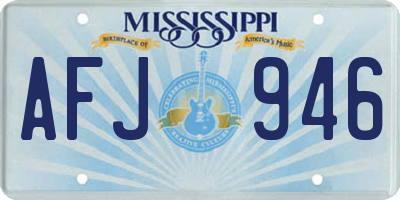 MS license plate AFJ946
