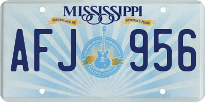 MS license plate AFJ956
