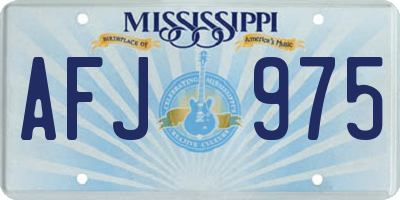 MS license plate AFJ975