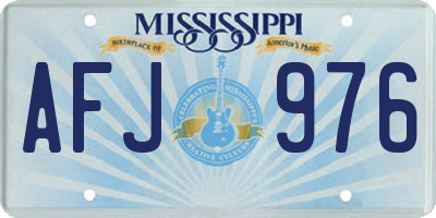 MS license plate AFJ976