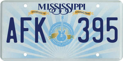 MS license plate AFK395