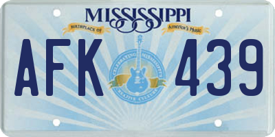 MS license plate AFK439