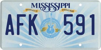 MS license plate AFK591
