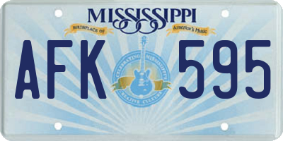 MS license plate AFK595