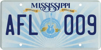 MS license plate AFL009
