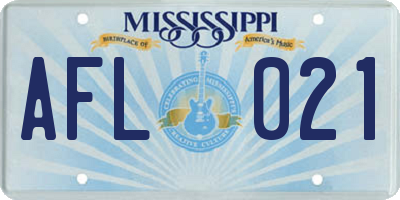 MS license plate AFL021