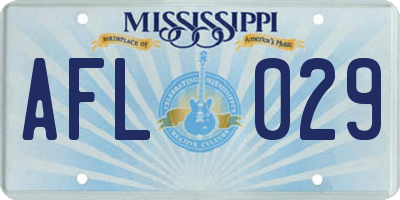 MS license plate AFL029