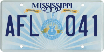 MS license plate AFL041