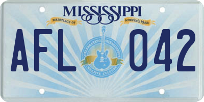 MS license plate AFL042