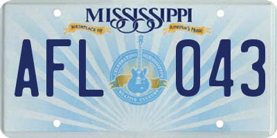 MS license plate AFL043
