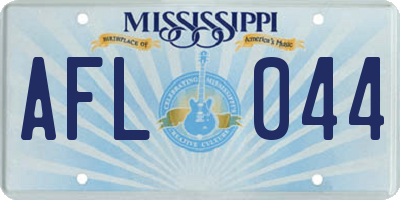 MS license plate AFL044