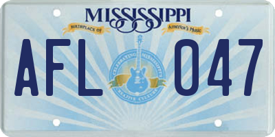 MS license plate AFL047
