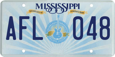 MS license plate AFL048