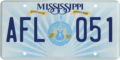 MS license plate AFL051