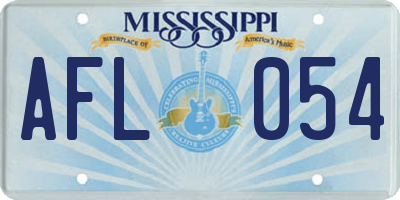 MS license plate AFL054