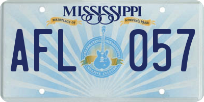 MS license plate AFL057