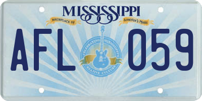 MS license plate AFL059