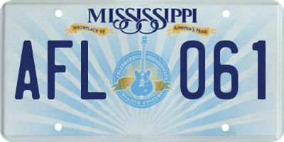 MS license plate AFL061