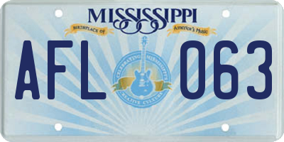 MS license plate AFL063