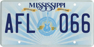 MS license plate AFL066