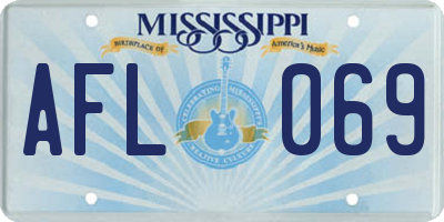 MS license plate AFL069