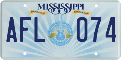 MS license plate AFL074