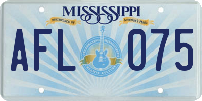 MS license plate AFL075