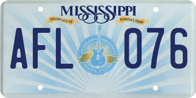 MS license plate AFL076