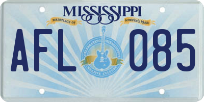 MS license plate AFL085