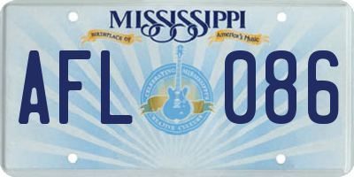 MS license plate AFL086