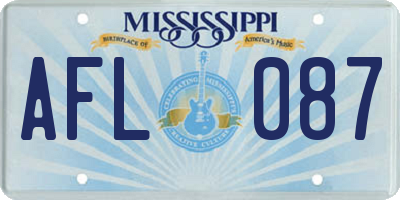 MS license plate AFL087