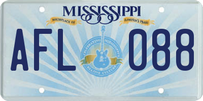 MS license plate AFL088