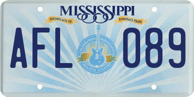 MS license plate AFL089