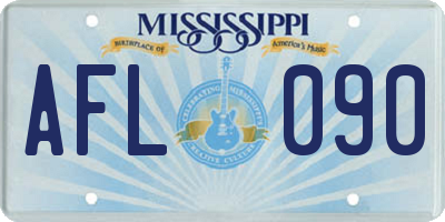 MS license plate AFL090