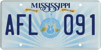 MS license plate AFL091