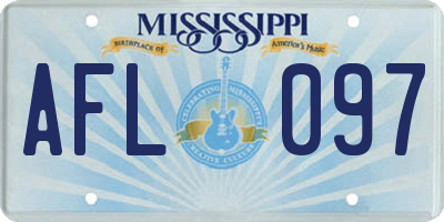 MS license plate AFL097