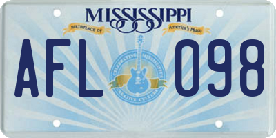 MS license plate AFL098