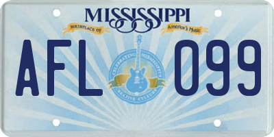 MS license plate AFL099