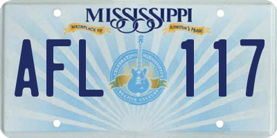 MS license plate AFL117